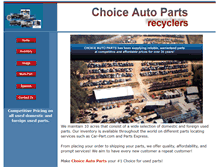 Tablet Screenshot of choiceautoparts.com
